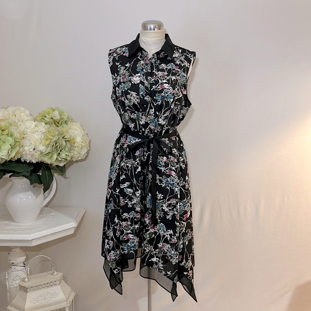 Simply Vera Vera Wang asymmetrical  Short Sleeve Dress
